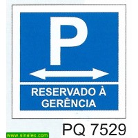 PQ7529 parque estacionamento reservado gerencia esquerda...