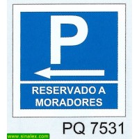 PQ7531 parque estacionamento reservado moradores esquerda