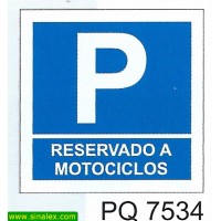 PQ7534 parque estacionamento reservado motociclos