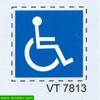 VT7813 autocolante sinalizacao deficientes