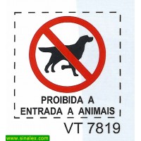 VT7819 proibida entrada animais