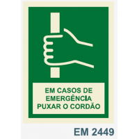 EM2449 em caso emergencia puxar o cordao