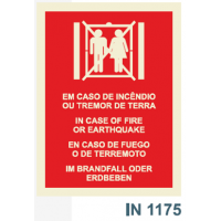 IN1175 em caso de incendio use escadas nao elevador