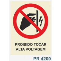 PR4200 proibido tocar alta voltagem