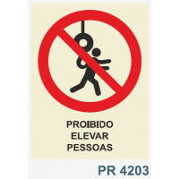 PR4203 proibido elevar pessoas