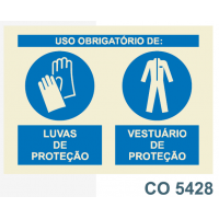 CO5428 obrigatorio luvas e vestuario proteccao