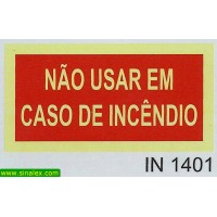 IN1401 nao usar em caso incendio