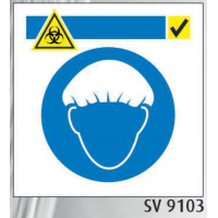 SV9103 sinal obrigatorio touca proteccao