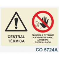 CO5724A central termica proibido entrada acesso reservado...