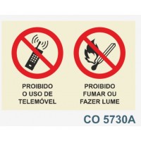 CO5730A proibido uso telemovel fumar ou fazer lume