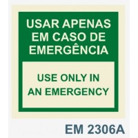 EM2306A usar apenas em caso de emergancia use only in an...