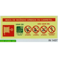 IN1457 AGENTE EXTINTOR boca de incendio armada ou carretel