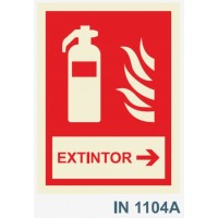 IN1104A    extintor seta direita fogo