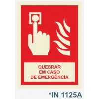 IN1125A comando manual quebrar em caso de emergencia fogo