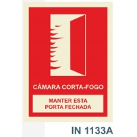 IN1133A camara corta fogo manter esta porta fechada