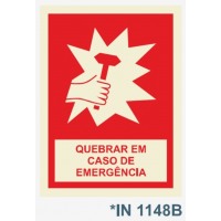 IN1148B quebrar em caso de emergencia  martelo