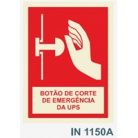 IN1150A botao de corte de emergencia da ups botoneira