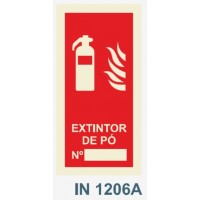 IN1206A  extintor de Po fogo numero