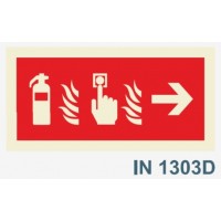 IN1303D extintor botao alarme botoneira de alarme seta...