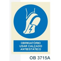 OB3715A obrigatorio usar calcado antiestatico