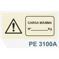 PE3100A perigo atencao carga maxima kgs