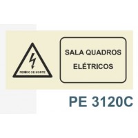 PE3120C sala quadros eletricos perigo de morte