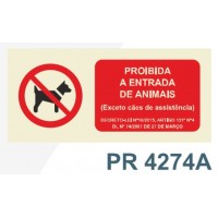 PR4274A proibida entrada animais excepto caes de assistencia