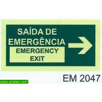 EM2047 saida emergencia emergency exit