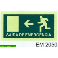 EM2050 seta saida emergencia direita esquerda frente cima...