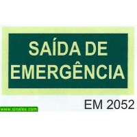 EM2052 seta saida emergencia direita esquerda frente cima...