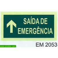 EM2053 seta saida emergencia direita esquerda frente cima...