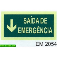 EM2054 seta saida emergencia direita esquerda frente cima...