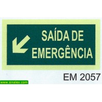 EM2057 seta saida emergencia direita esquerda frente cima...