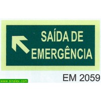 EM2059 seta saida emergencia direita esquerda frente cima...