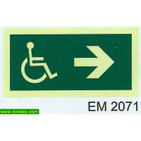 EM2071 seta saida deficientes direita esquerda frente...