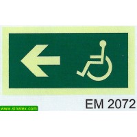 EM2072 seta saida deficientes direita esquerda frente...