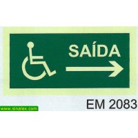 EM2083 seta saida deficientes direita esquerda frente...