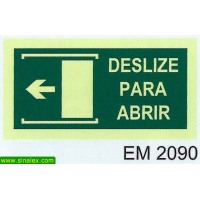 EM2090 porta emergencia deslize abrir