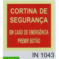 IN1043 cortina de seguranca em caso emergencia premir botao