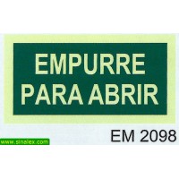 EM2098 emergencia empurre abrir