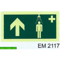 EM2117 chuveiro emergencia seta esquerda direita frente