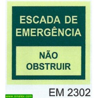 EM2302 escada emergencia nao obstruir
