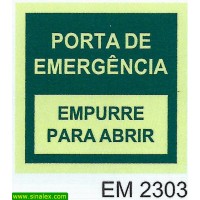 EM2303 porta emergencia empurre para abrir