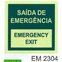 EM2304 saida emergencia emergency exit