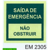 EM2305 saida emergencia nao obstruir