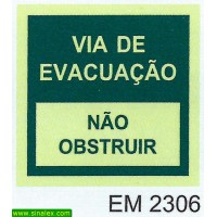 EM2306 via evacuacao nao obstruir