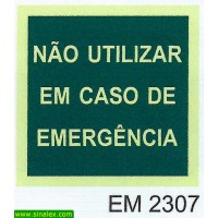 EM2307 nao utilizar em caso emergencia