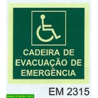 EM2315 cadeira deficientes evacuacao emergencia