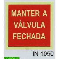 IN1050 manter valvula fechada