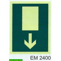 EM2400 seta saida emergencia direita esquerda frente cima...